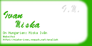 ivan miska business card